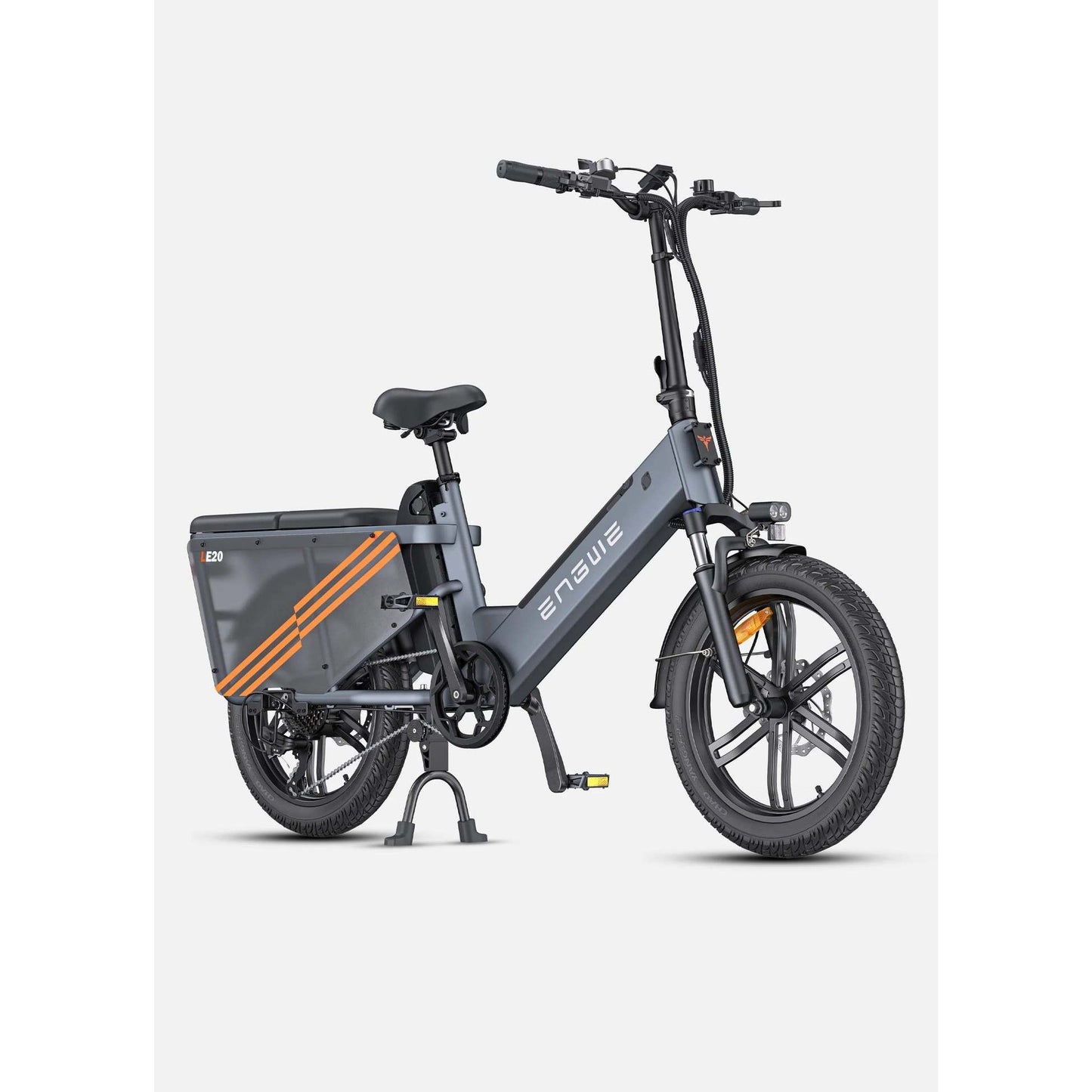 heavy-duty cargo electric bike features a 750W mid-drive motor, torque sensor technology, and 1140W peak power for high-capacity hauling.