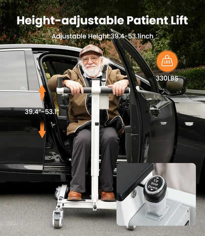 Electric Transfer Lift for Car, Portable Folding Patient Lift Transfer Chai