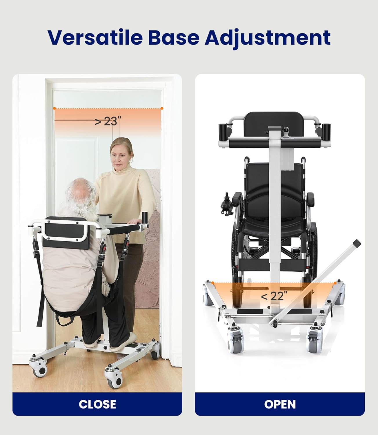 Electric Transfer Lift for Car, Portable Folding Patient Lift Transfer Chai