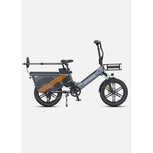 heavy-duty cargo electric bike features a 750W mid-drive motor, torque sensor technology, and 1140W peak power for high-capacity hauling.