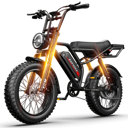 Adult Electric 740W Brushless Motor, Removable Dual Battery 48V 8-20AH, All-Terrain Tires & Shock Absorption System Suitable for Mountain, Snow, Sand, Road Riding, 20x4 Inch Tires