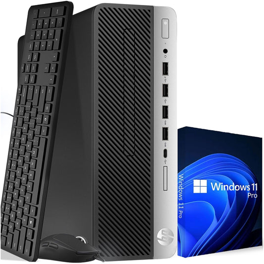 EliteDesk 800 G4 | Desktop Computer PC | Intel Core i7-8700 8th Gen Hexa-Core Processor | 32GB DDR4 RAM | 1TB SSD | WiFi | Wired Keyboard & Mouse | Windows 11 Pro (Renewed)