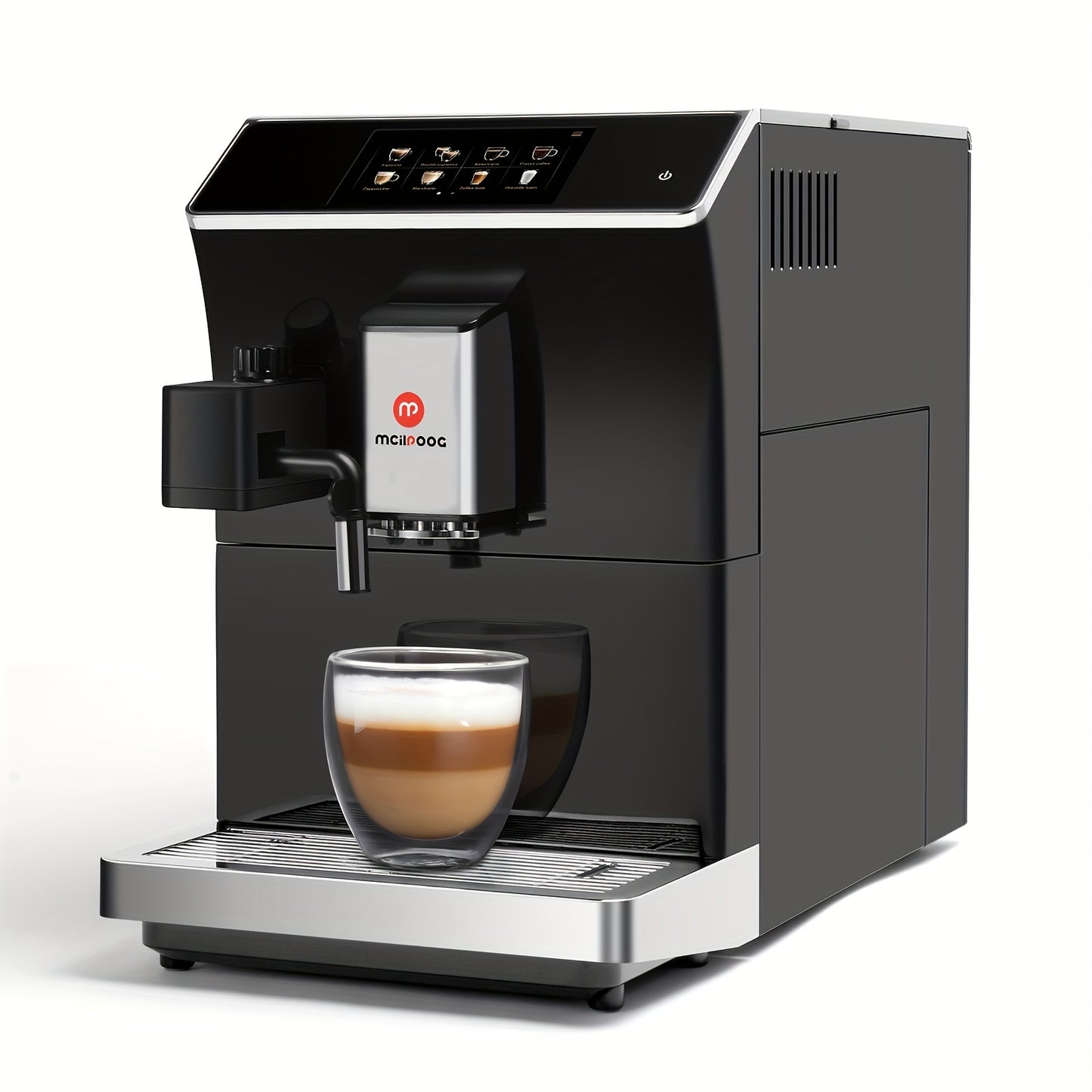 Mcilpoog WS-203 Super-Automatic Espresso Coffee Maker with Smart Touch Screen for Brewing 16 Coffee Drinks