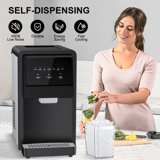 55 Lb. Daily Production Nugget Ice Cubes Countertop Ice Machine