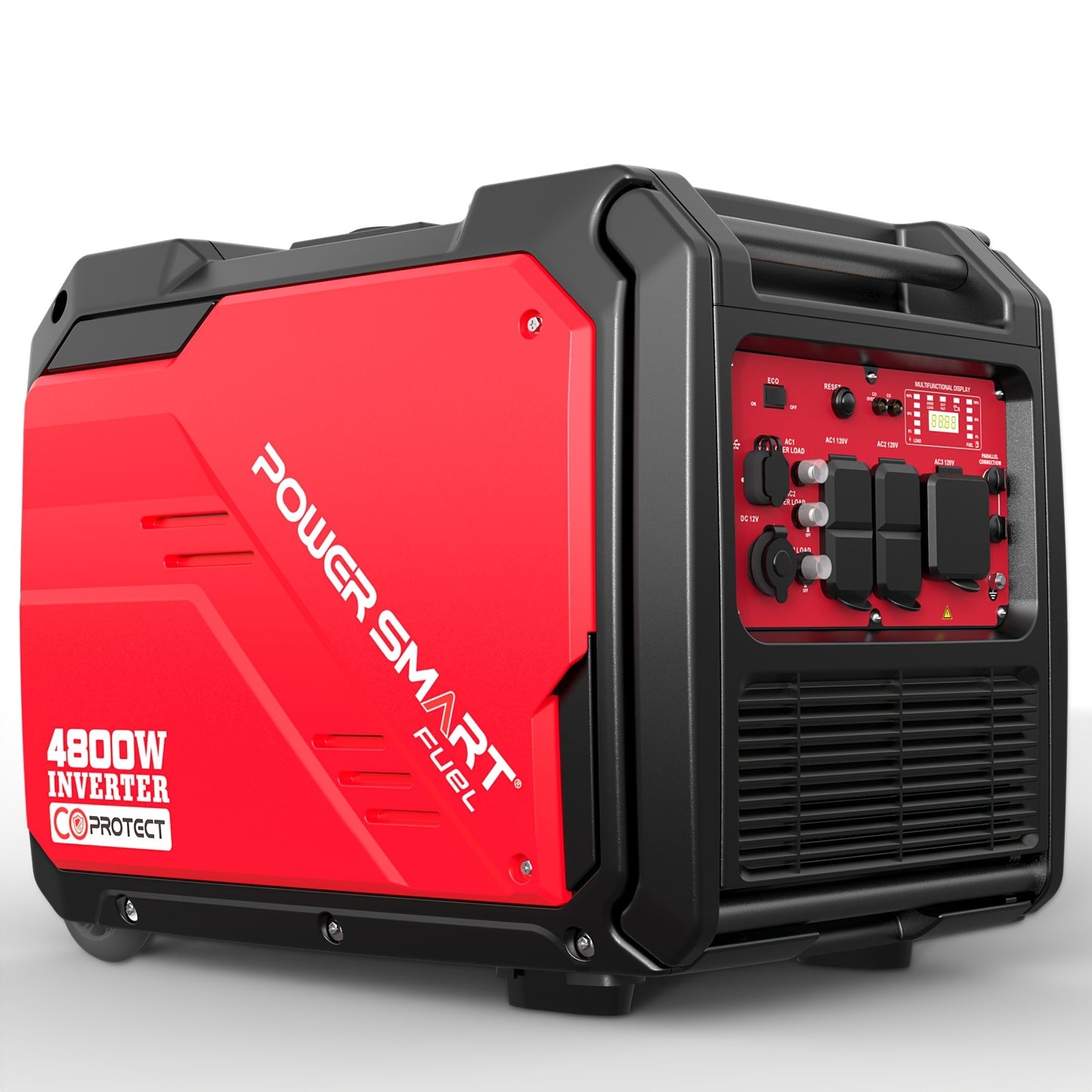 4800 Watt & 3600 Watt Gas Engine Generator for Camping & Emergencies - W/ CO Alarm, Portable, Low Noise, Inverter Generator