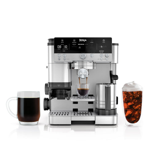 Espresso Machine and Drip Coffee Maker| Luxe Café Premier Series | Integrated Coffee Grinder, Milk Frother, Assisted Tamper & Built-In Espresso Accessory Storage
