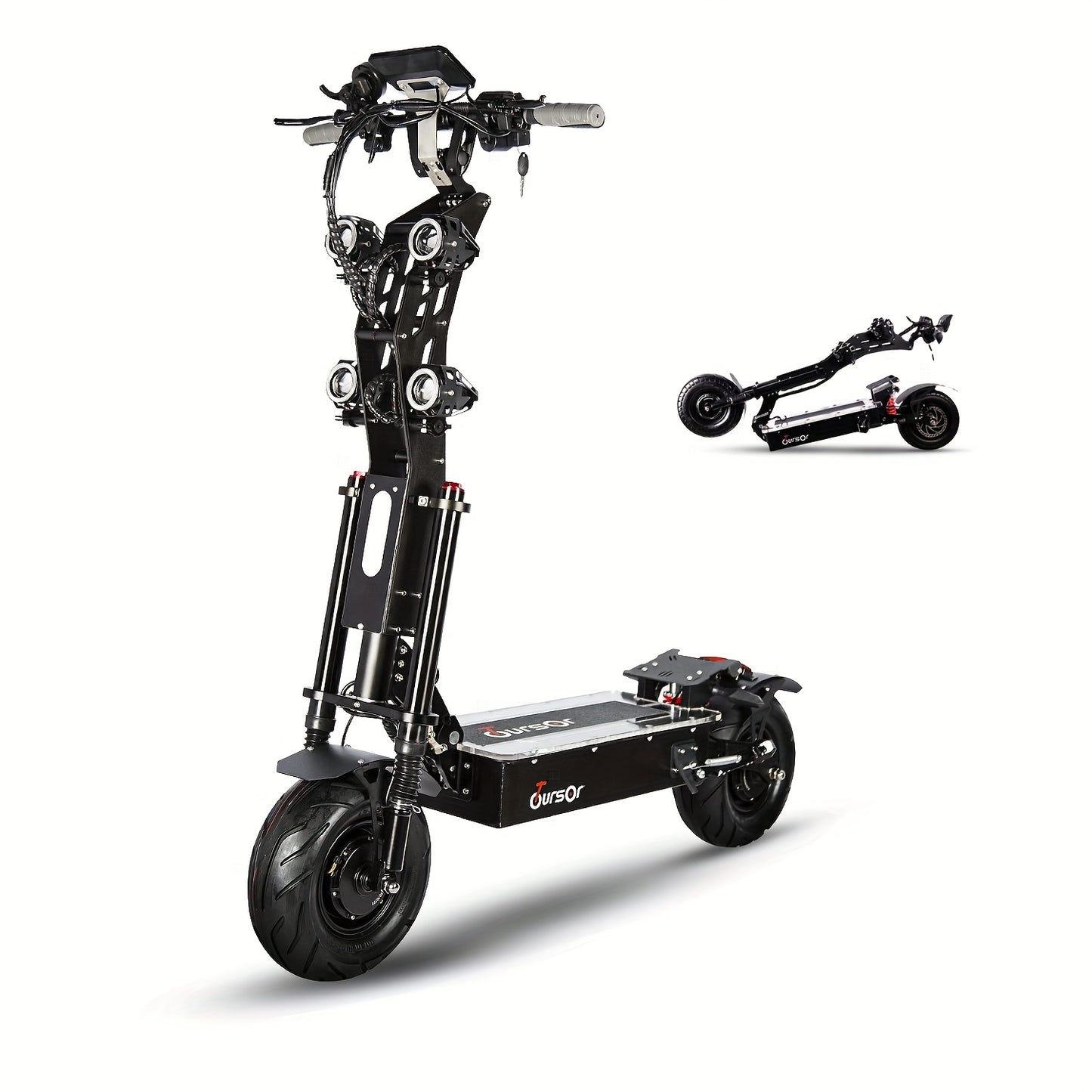 Free Delivery with Express Shipping High-power 72V Adult Electric Scooter Features LED Lights, Extended Range, Removable Seat Dual Suspension, 13-inch Vacuum Tyres Adult Off-road Electric Scooter