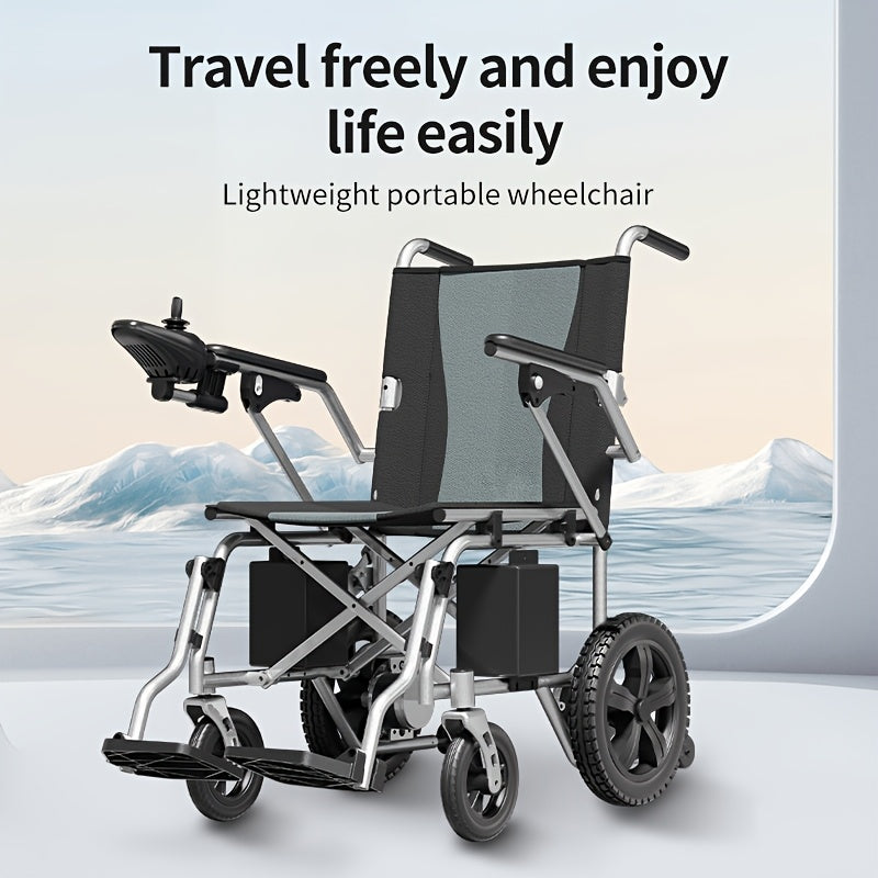 Adult Electric Wheelchair with Intelligent Control, Electromagnetic Braking System, Small Turning Radius, Small Folding Space. It Is Suitable for The Travel Of The Elderly And The Disabled And Can Bear A Weight Of 300 Pounds.