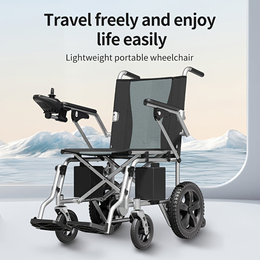 Adult Electric Wheelchair with Intelligent Control, Electromagnetic Braking System, Small Turning Radius, Small Folding Space. It Is Suitable for The Travel Of The Elderly And The Disabled And Can Bear A Weight Of 300 Pounds.