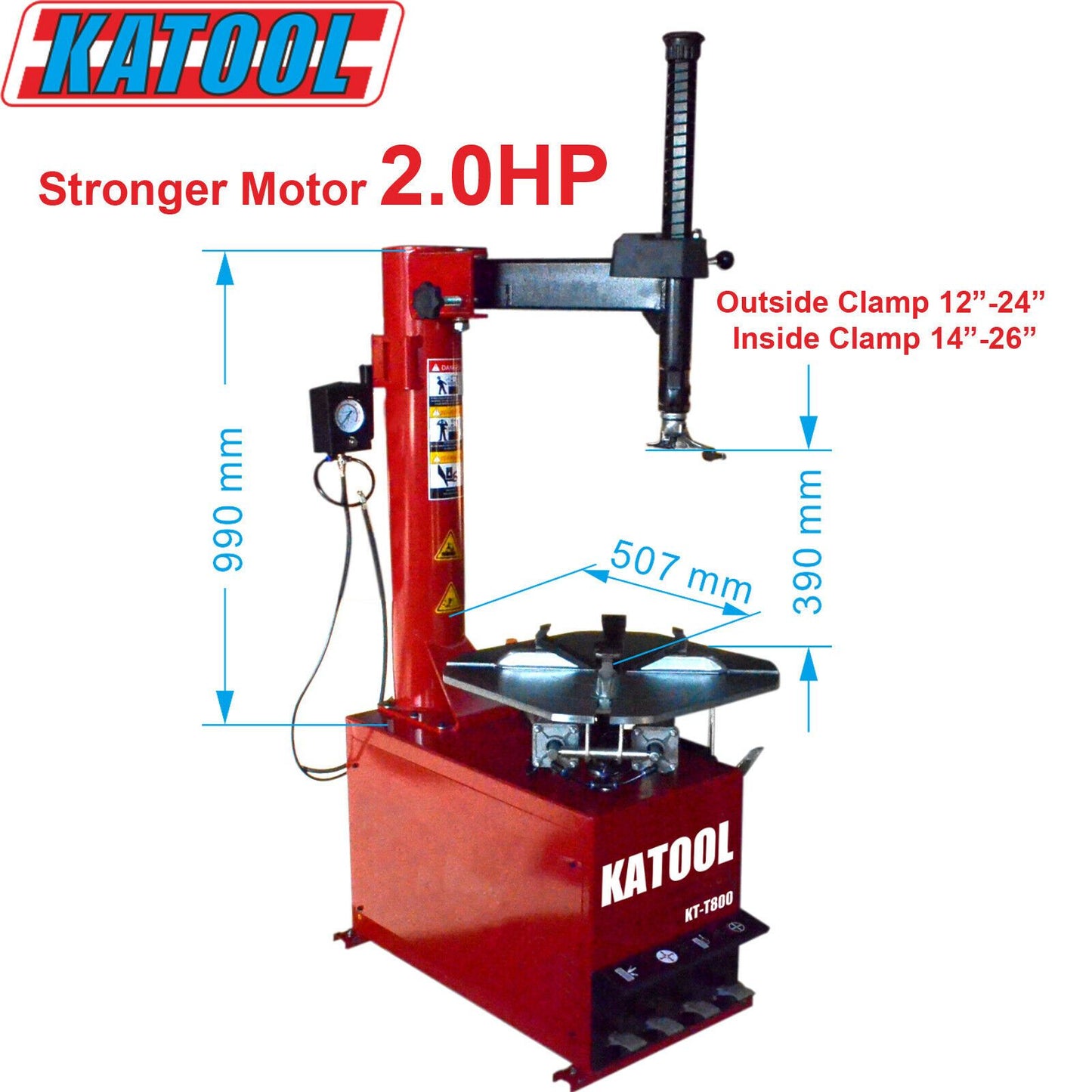 KT-T800 Yyear 2.0HP Tire Changer Machine Wheel Changers Tire Machine Tire Repair Garage equipments Tire Tools