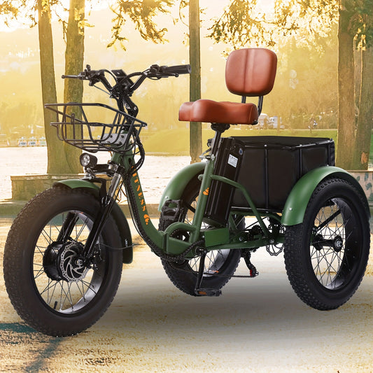 700W Foldable Electric Tricycle for Adults, 48V 15AH Removable Battery, Max Speed 20 Mph, 20" X 4.0" Fat Tire Electric Trike, 7-Speed Electric Trike for Adults,