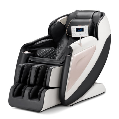 Full Body Massage Chair, 3D Zero Gravity Recliner with SL Track, 18 Auto Modes, Heat, Foot Rollers, Armrest Control, LCD Display, 36 Airbags, Retractable Footrest