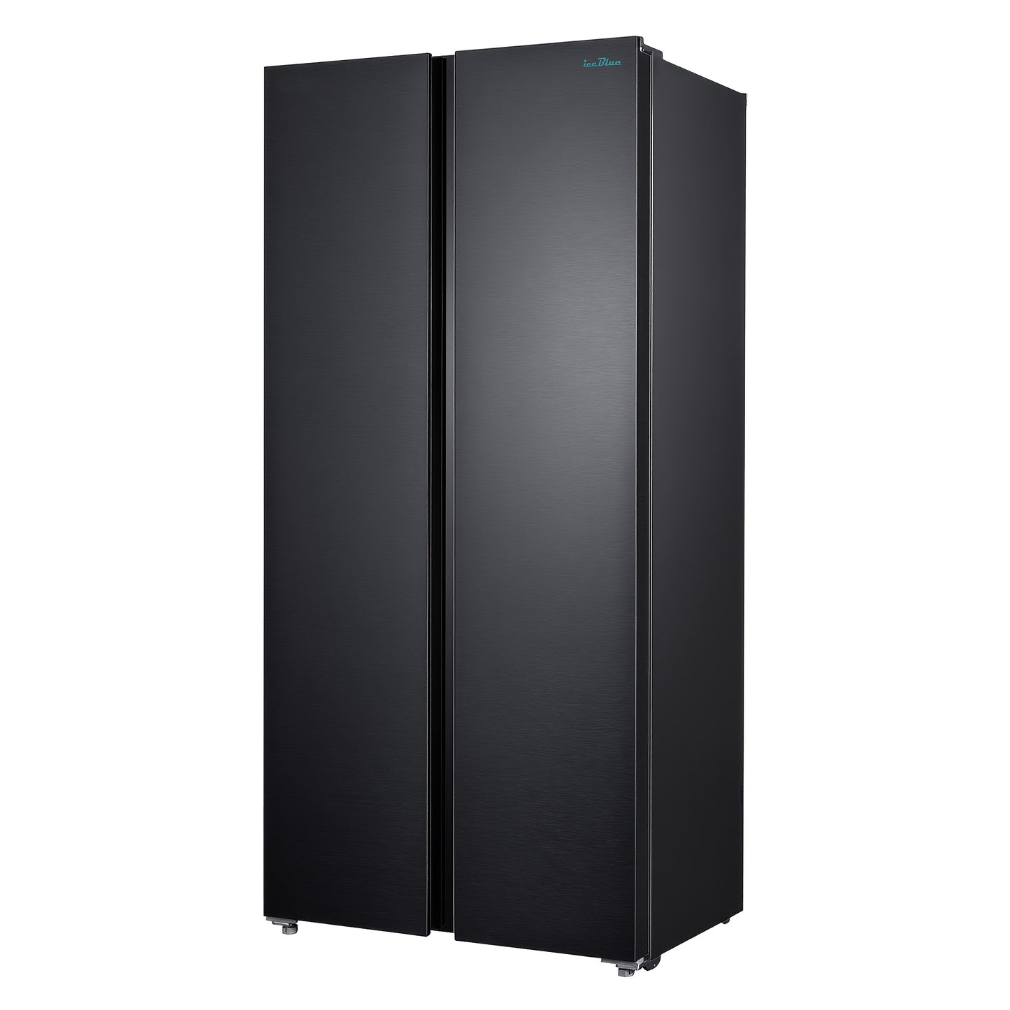Iceblue 15.6 Cu. Ft. Black Stainless Steel Side-By-Side Refrigerator - Independent Left Freezer And Right Fridge Temperature Control