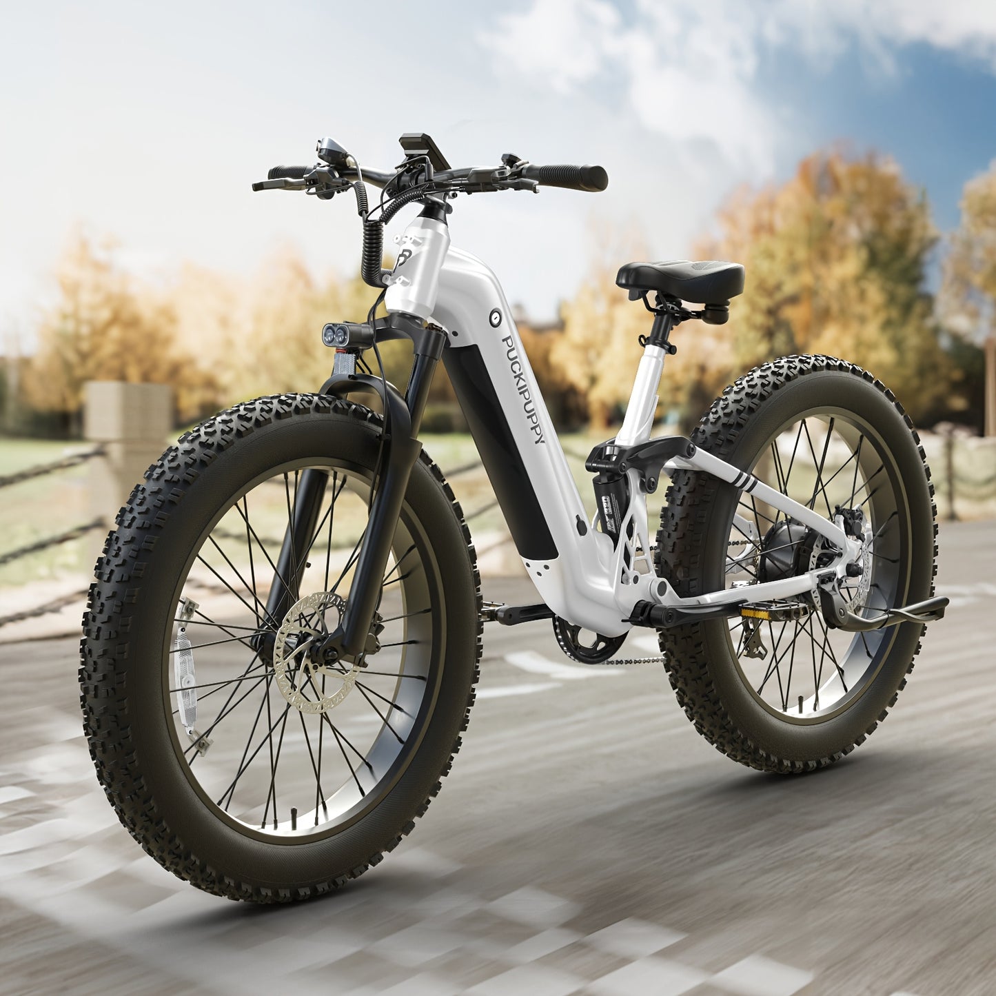Electric Bike for Adults Rear High-power Brushless Motor, 48V 20AH Battery Adult Electric Bicycles, 26" Tire Full Suspension Step-Thru Ebike, 7 Speed, 80Miles Range, Camping Must Haves, Suitable for Outdoor Off-road And Urban Commuting(BoxerST)