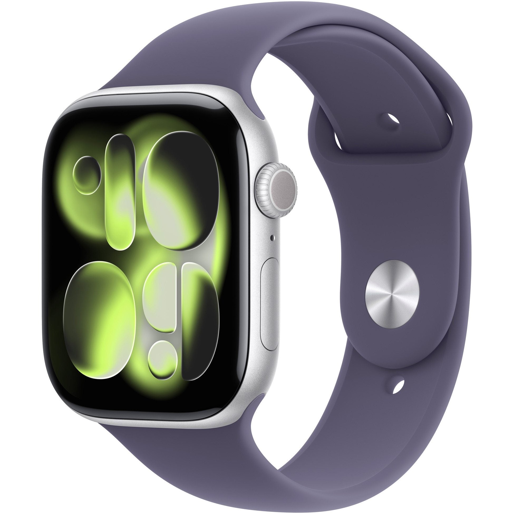 Apple Watch Series 11 46mm (GPS + Cellular) Aluminum Silver with Medium/Large Purple Sport Band (Original Box + Accessories) - Premium