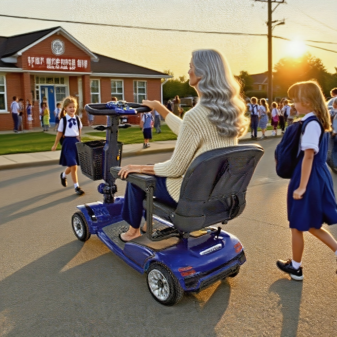 Foldable Four Wheel Mobility Scooter For Transporting Adults And Elderly, Electric Scooter With Removable Battery, 360° Swivel Seat, Front And Back Signal Lights, Tools Free Assemble, 8 Inch, 9 Inch Solid Tires Electric Mobility Aid