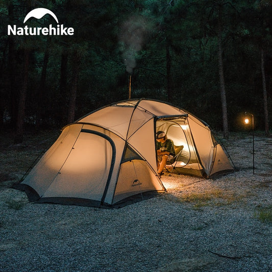 Naturehike Two Bedrooms and One Living Room Tent Lightweight Outdoor Camping Gear Large Space Tent
