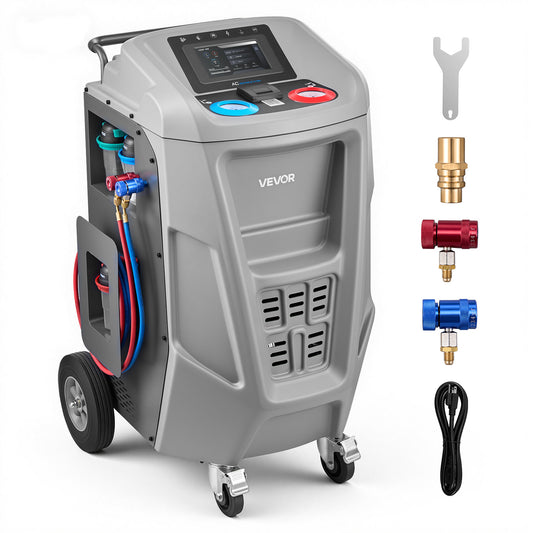 Fully Automatic Refrigerant Recovery Machine for 1234yf, ≥98.5% Accuracy, 7-Inch Touch Screen, AC Recovery, Vacuum, and Recharging Machine for Standard and High Voltage Automotive A/C Systems