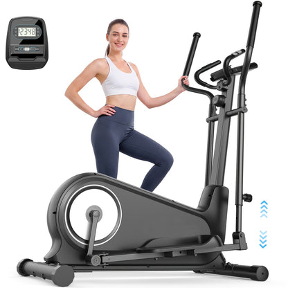 Elliptical Trainer, a Home Elliptical with an Ultra-quiet Magnetic Resistance System, Featuring 16 Resistance Levels, a Foldable Home Elliptical with an LCD Display, a Christmas Gift for Family and Friends