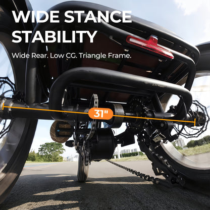 Adult Electric Tricycle, 749W Motor, 54.6V 13Ah Battery, 20 X 4 Inch Folding Fat Tire 3-Wheel Electric Trike, 20 MPH, Hydraulic Brakes, Rear Basket And Differential