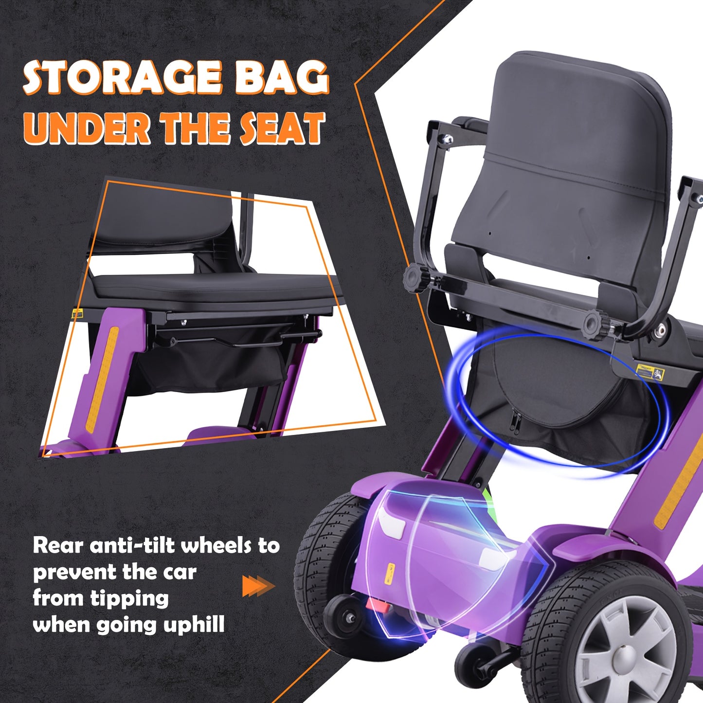 4 Wheel Electric Scooter for Adults & Seniors, 300W, 24V12Ah Battery, 4MPH Max Speed, 10Mile Range, Lightweight Foldable Scooter Electric with LED Lights, Storage Bag & Charger, No Assembly, Free Insulated Cup Gift Random Colors