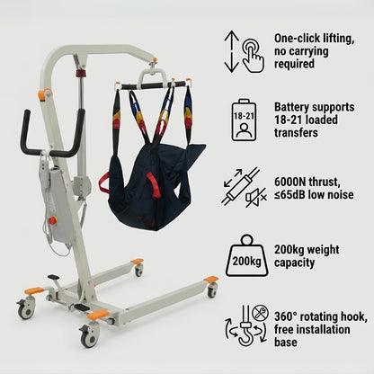 Folding Electric Lift, Through Body Transfer Lift with AY02, Lift Chair Lift Assist for The Elderly, Lift The Elderly from The Floor, Easy to Disassemble, 440LBS Weight