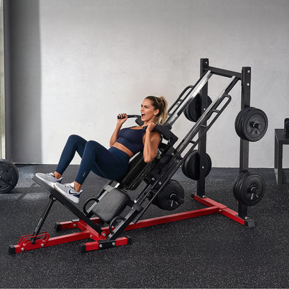 Leg Press Hack Squat Combo Machine Adjustable Lower Body Special Home Gym