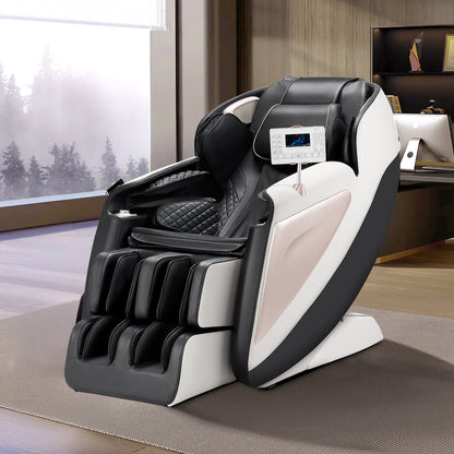 Full Body Massage Chair, 3D Zero Gravity Recliner with SL Track, 18 Auto Modes, Heat, Foot Rollers, Armrest Control, LCD Display, 36 Airbags, Retractable Footrest