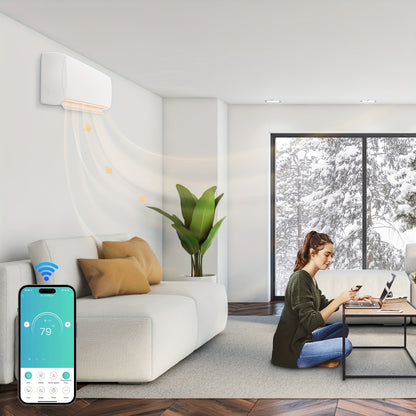18, 000 BTU 21 SEER Mini Split Air Conditioner with Inverter Technology, 230V/ 60Hz Smart Operation, Quiet Cooler & Heater, Perfect for Home