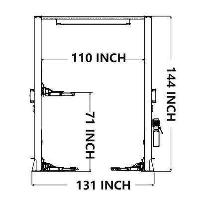 4.0HP 12000lbs Single Point Lock 2 Post Lift 220V AM120SD Car Lift Auto Lift Two Post Car Lift
