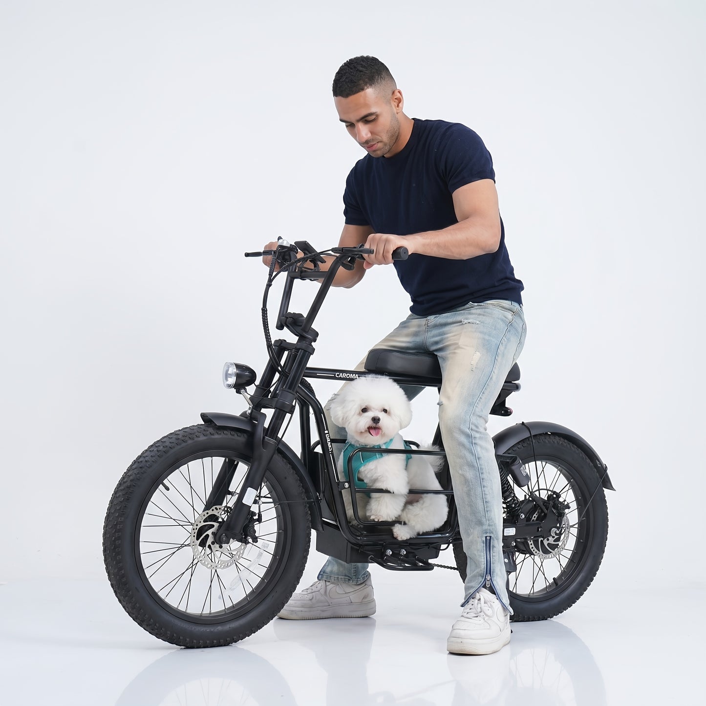 Electric Scooter, Rated 500W 48V Lithium Battery & 23.5 Miles Range, Up To 20mph Speed With Seat And 20"*3" All-Terrain Tires, Maximum Load 330LBs, With Ample Storage Space