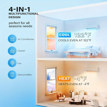 24000 BTU Mini Split Air Conditioner with Inverter Technology, 21 SEER, 230V/ 60Hz, Washable Air Filter, Quiet Cooler and Heater, Smart Operation, Perfect for Home, Bedroom