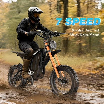 GT16 Electric Bike for Adults, 749W Peak Motor, 27.9MPH Max Speed, 48V 25A Removable Battery, Up to 75 Miles Long Range, LED Headlight & Taillight, 16" Tire Off-Road E-Bike