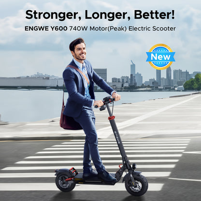 Electric Scooter with 500W Motor, 48V 18Ah Battery, 70KM Max Range, 32KM/H Top Speed, Dual Suspension, 10'' Tires, Foldable Design for Urban & Off-Road Riding