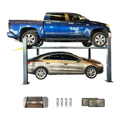KT-4H850 Four Post Lift Car/Truck Parking Hoist with Casters 8500Lbs Lifting Capacity