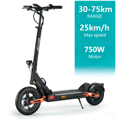 T10 Electric Scooter | 750W Powerful Motor, 10" Off Road Tires, 20MPH, 47 Miles Long Range, Dual Disc Brakes, Max Load 264lbs, Folding, Shock-resistant, Commuter E-Scooter for Men Women
