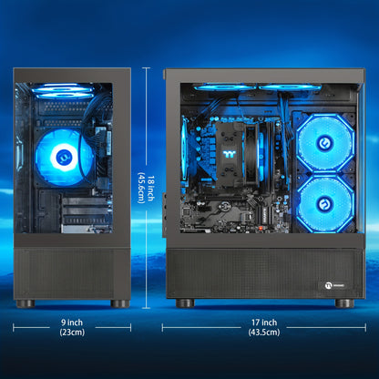 Ningmei Gaming PC AMD R5 5600GT AMD Radeon Vega 7 1 TB SSD 16GB RAM 6RGB Fans Gaming Desktop