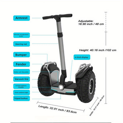 Fast Electric Scooter With 60v 19/11 Inch Off Road All-Terrain Tires, High Speed Powerful Dual Motor, 50/ 60 Miles Long Range For Adults. Ideal For Commuting, Design For Ultimate City & Adventure Riding, Last-Mile Solution, The Perfect Gift Choice.