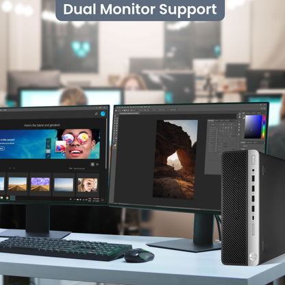 EliteDesk 800 G4 | Desktop Computer PC | Intel Core i7-8700 8th Gen Hexa-Core Processor | 32GB DDR4 RAM | 1TB SSD | WiFi | Wired Keyboard & Mouse | Windows 11 Pro (Renewed)