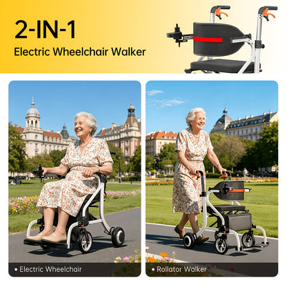 Has A Long Range Of 20 Miles, An Intelligent Electric Wheelchair for Adults, Intelligent Controller, Lightweight, One-step Folding And Unfolding, Can Be Put In The Trunk, High-power 500W Motor, Strong Climbing Force