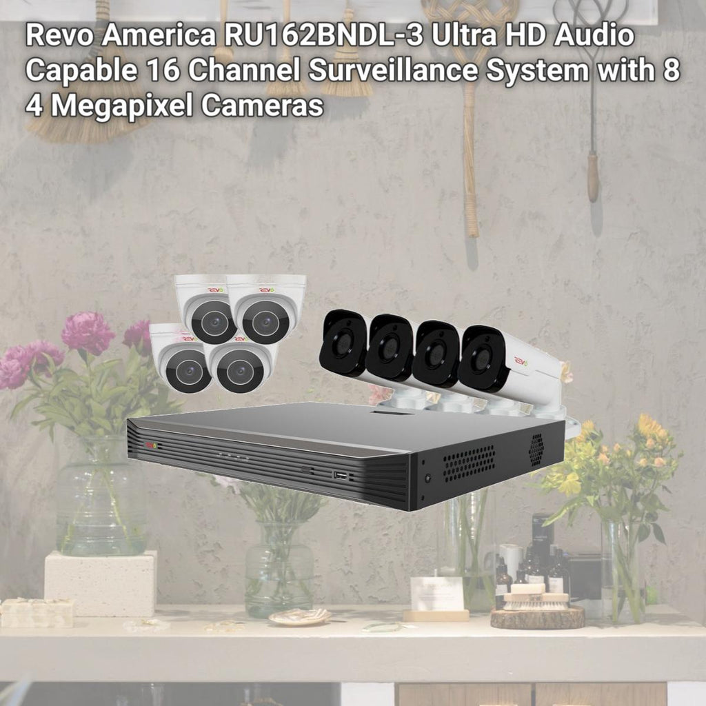 212 MAIN Ultra HD Audio Capable 16 Channel Surveillance System with 8 4 Megapixel Cameras