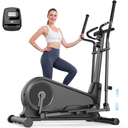 Elliptical Trainer, a Home Elliptical with an Ultra-quiet Magnetic Resistance System, Featuring 16 Resistance Levels, a Foldable Home Elliptical with an LCD Display, a Christmas Gift for Family and Friends