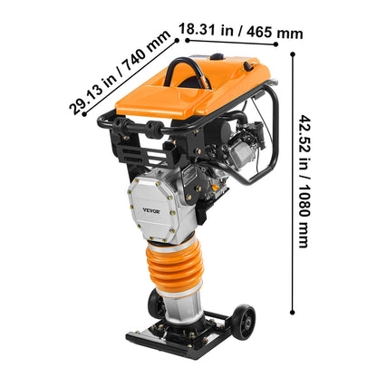 6.5 HP 196 cc Fuel Power Jumping Jack Vibratory Rammer Tamper Compactor