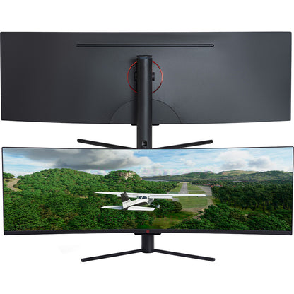 eco Gear 49″ Curved Ultrawide Dual-QHD Monitor | 5120×1440 32:9 HDR400 | 120Hz VA Panel | USB-C 65W PD, FreeSync, PBP/PIP, KVM Switch | Built-in Speakers & Ergonomic Stand - Open Box