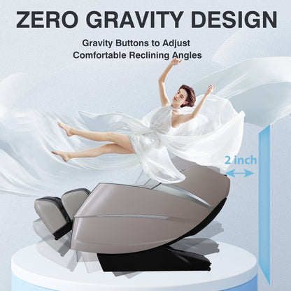 Upgraded Version 4D Massage Chair Zero Gravity | Full Body Massage Chair and Recliner AI Voice Control Automatic Leg Rest Calf and Foot Roller Heating