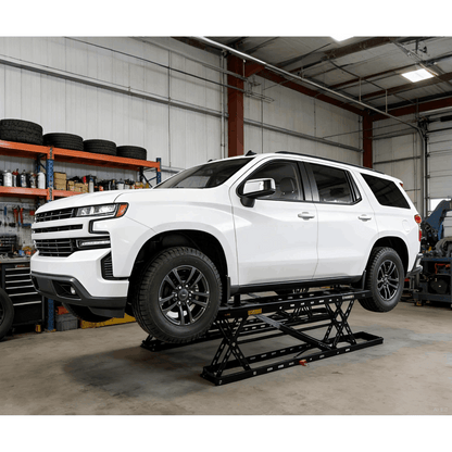 7000lb to 8000lb car lift designed for home garage workshop auto repair, suitable for sedan SUV pickup and most universal vehicles, ideal for maintenance inspection and underbody work.