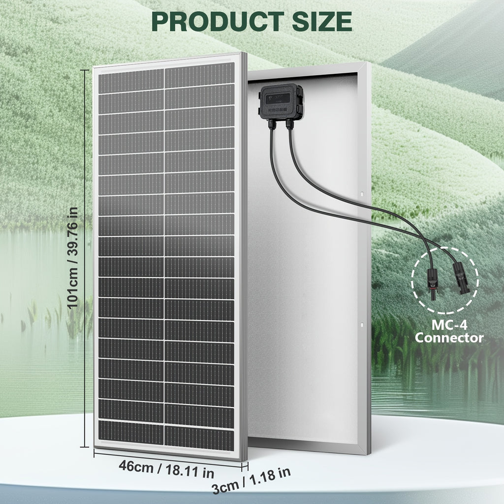 1200W High-efficiency Conversion Monocrystalline Solar Panels, 12pcs Of 100W Solar Panels, 24% High-efficiency Conversion Monocrystalline Technology Solar Panels, Suitable For RVs, Boats, Homes, Rooftops, Camping, Farms, And Other Off-grid Applic