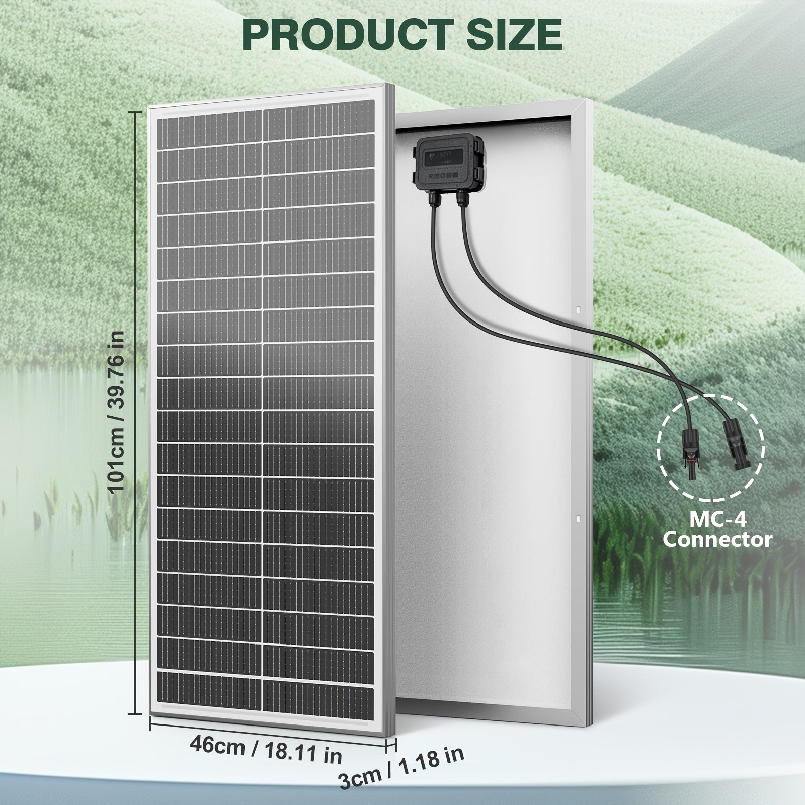 1200W High-efficiency Conversion Monocrystalline Solar Panels, 12pcs Of 100W Solar Panels, 24% High-efficiency Conversion Monocrystalline Technology Solar Panels, Suitable For RVs, Boats, Homes, Rooftops, Camping, Farms, And Other Off-grid Applic