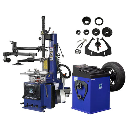 XK 2.0 Horsepower Automatic Tire Changer Tire Machine Wheel Changers Machine Rim Balancer Combo 960 690 with 36 Month Part Replacements
