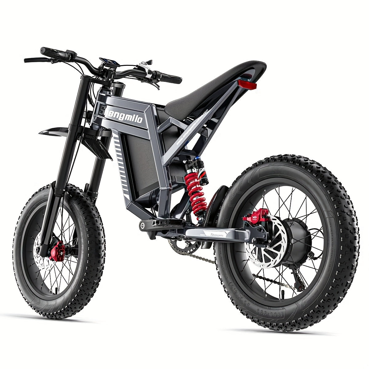 S900 Electric Mountain Bike 60 V 30 Ah Hydraulic Oil Brake 7 Speed Gears 20 X 4.0 Wide Tyre Double Shoulder Shock Absorber Adult Mountain Electric Motorcycle Bike